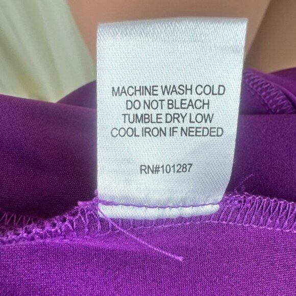 NWT Alexia Admor Draped One-Shoulder Jumpsuit Unitard Size Medium Plumtastic - Picture 13 of 15